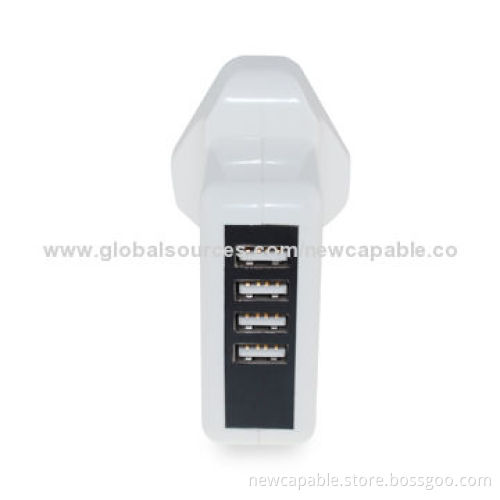 Four USB Travel Charger, 100 to 240V AC, 50/60Hz Input